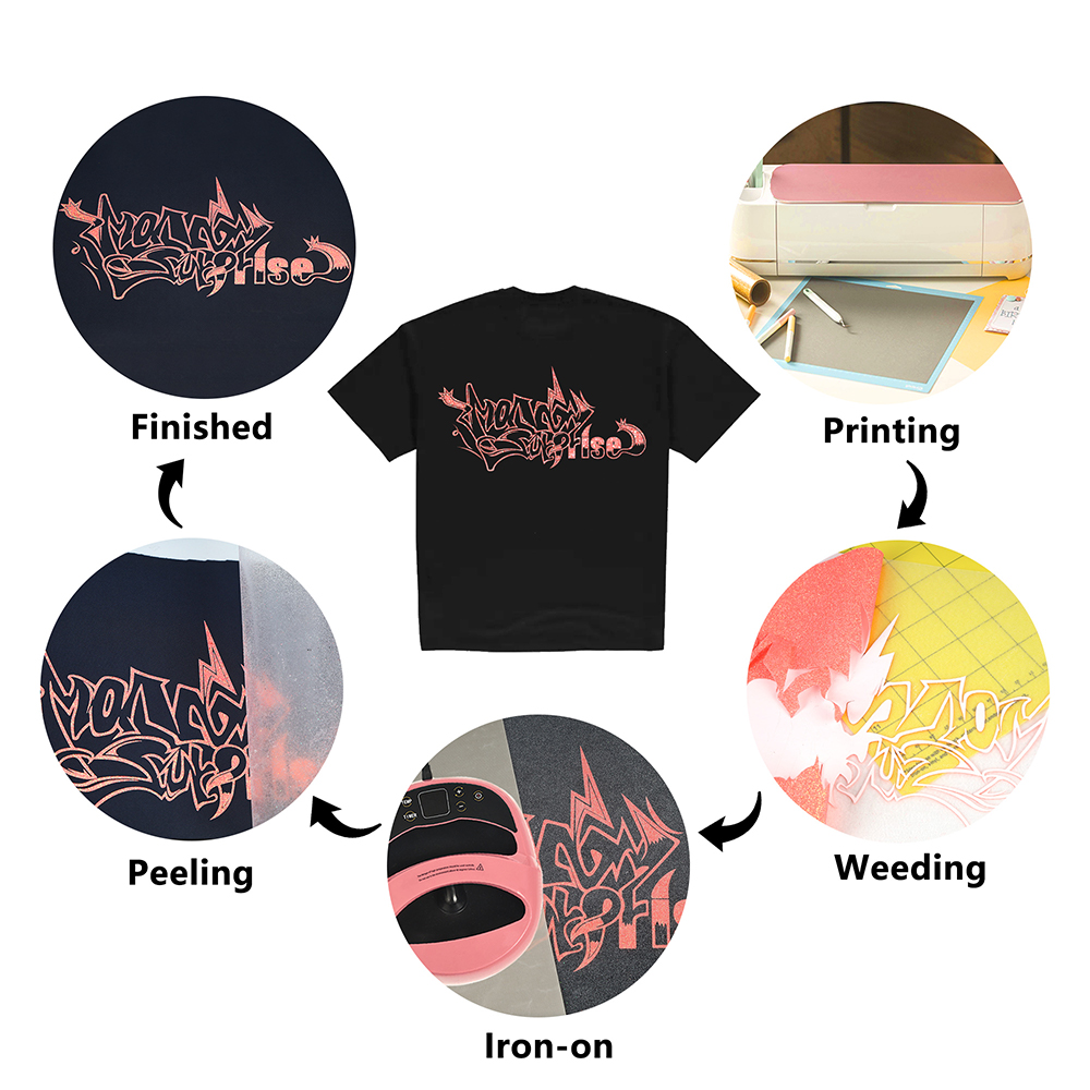 PU luminous glitter HTV for shirts 61cm*25m