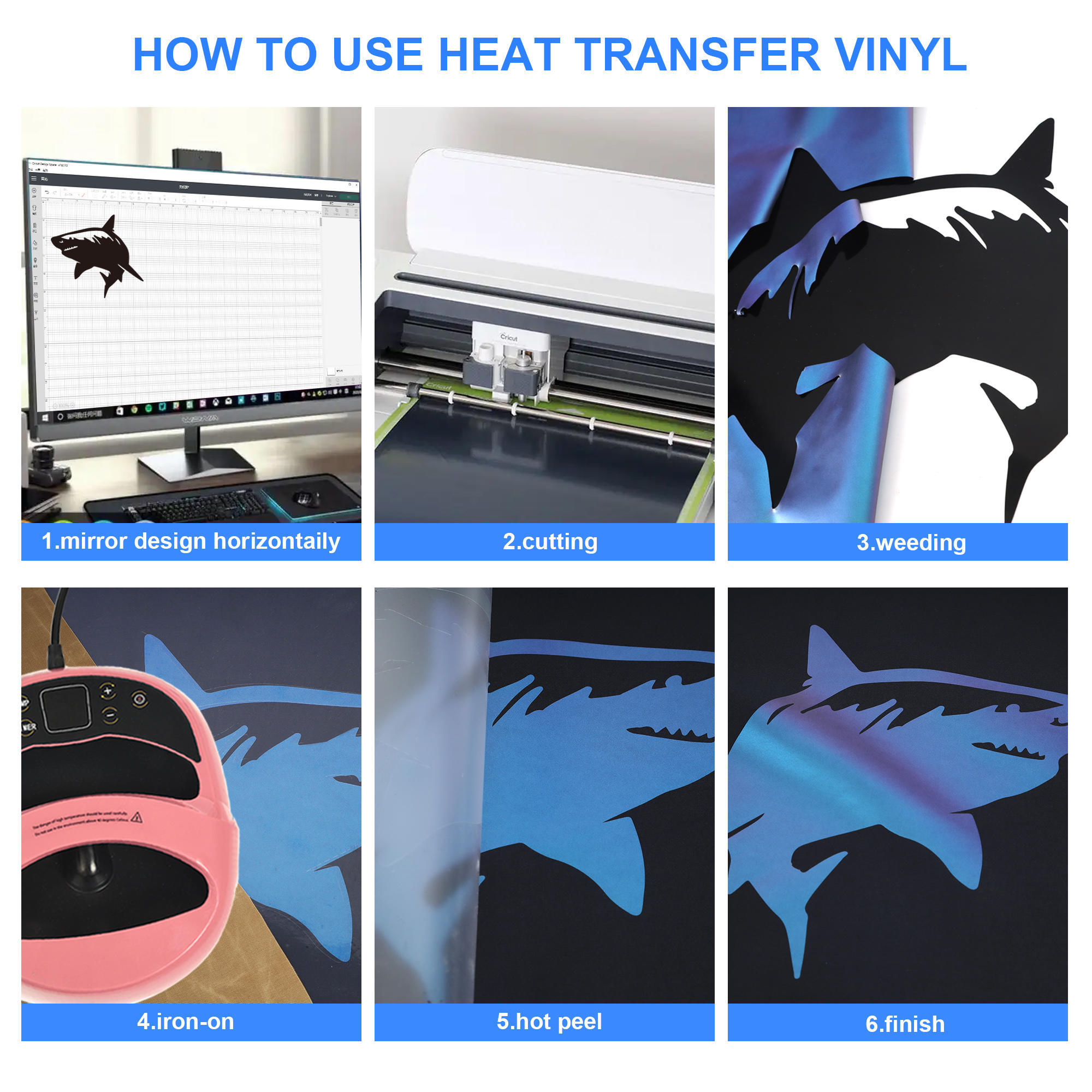 PU chameleon heat transfer vinyl roll 61cm*25m